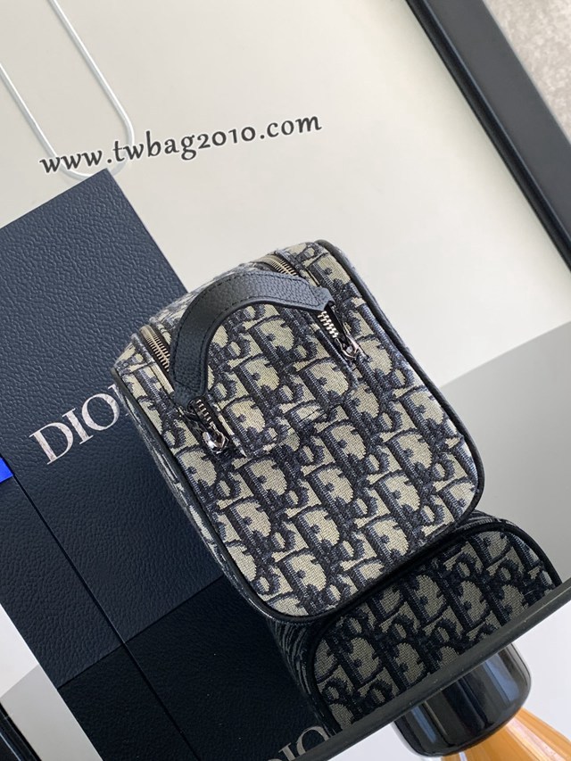 Dior专柜新款迪奥高仿原单CD Diamond图案帆洗漱包收纳包 djfk1627